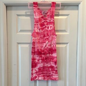 Pink Ice Dyed Ribbed Tank
